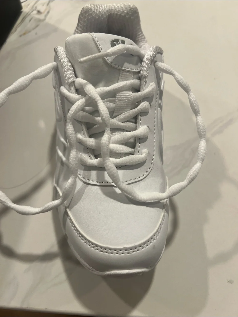 Classic White Kids Lace-Up Sneakers